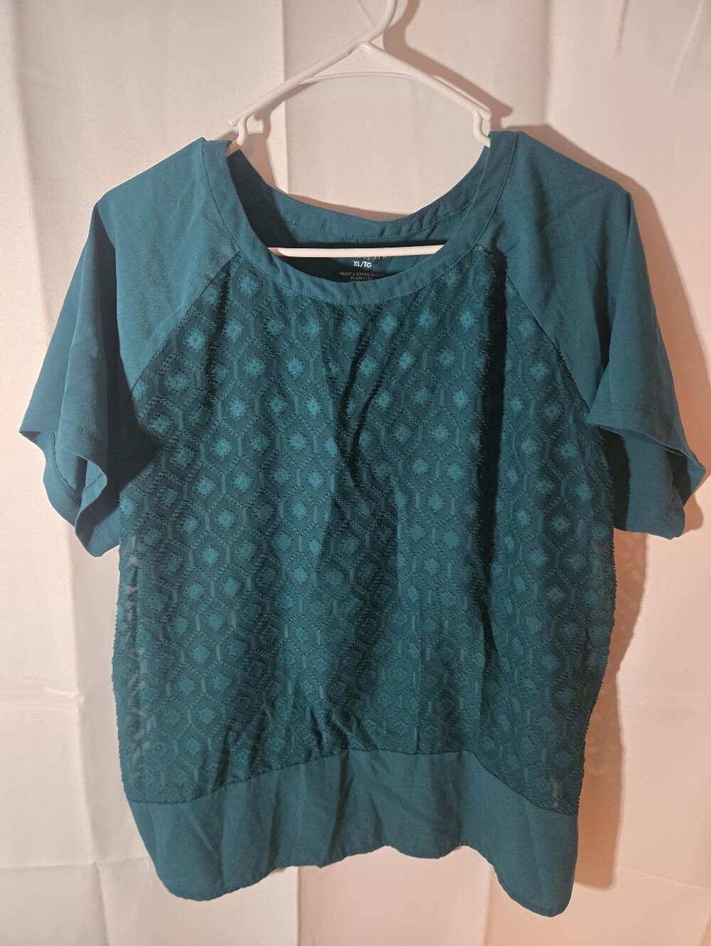Van Heusen Teal Short Sleeve Blouse